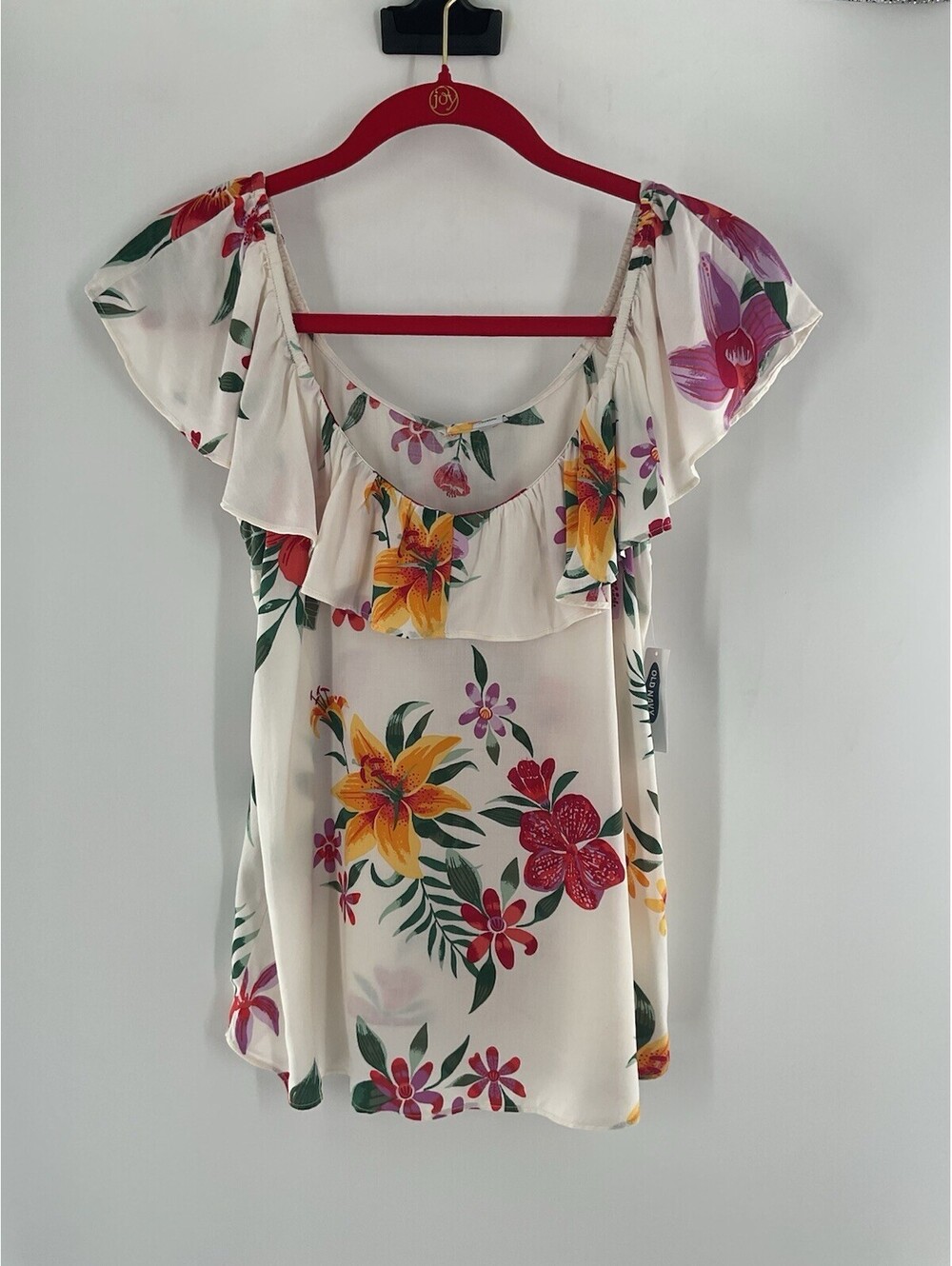 Old Navy Women’s Shoulder Blouse Floral NWT  145